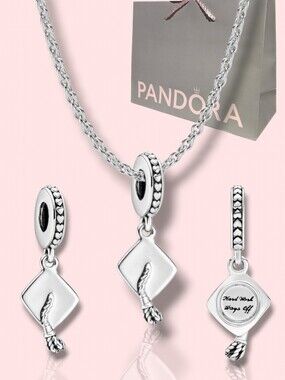 PANDORA Sterling Silver Graduation Cap Dangle Charm
